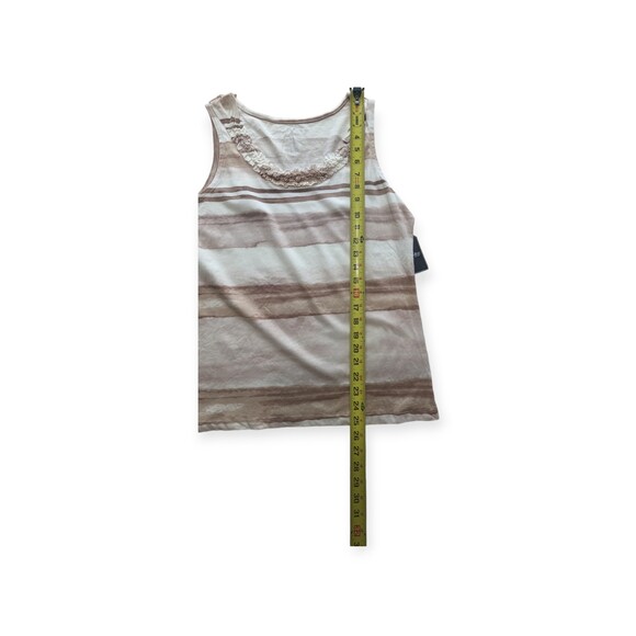 St. John's Bay Women's Brown Ruffle Neck Size Medium Tank top - Picture 4 of 6